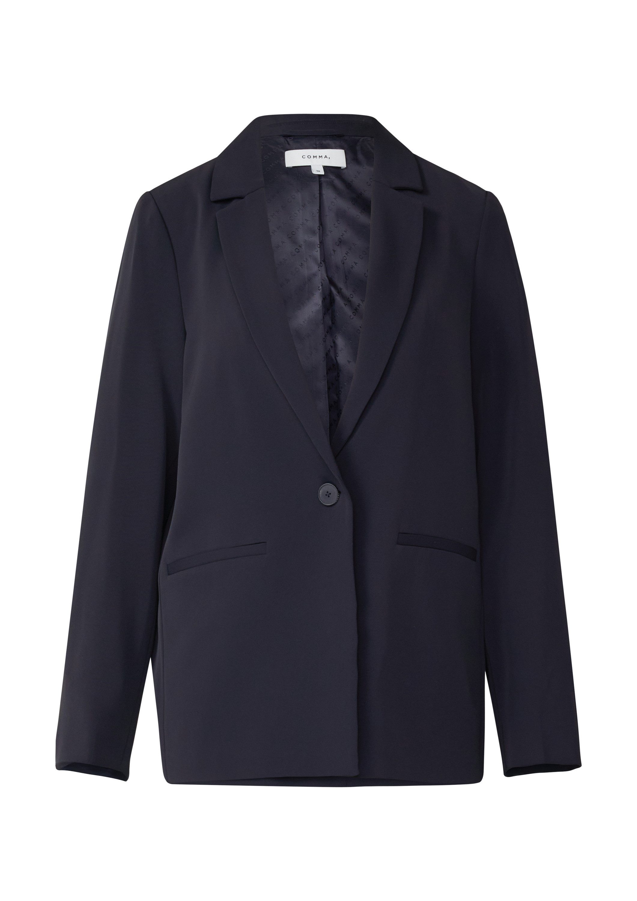 comma Jackenblazer Indoor-Jacke Fließender Oversize-Blazer