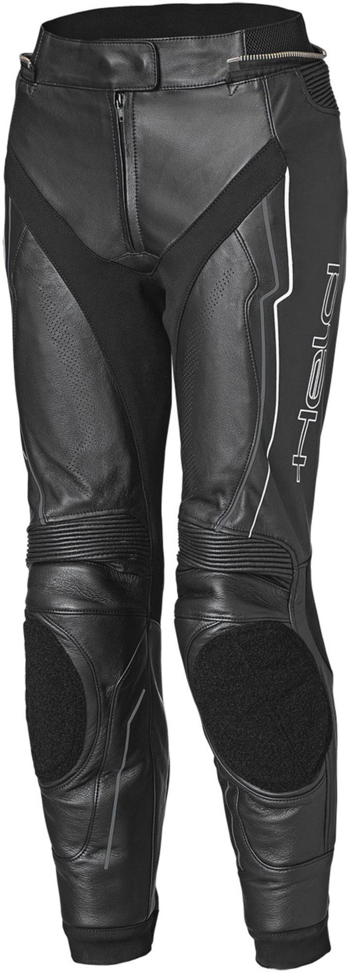 Held Biker Fashion Motorradhose Debbie 3 Base Damen Motorrad Lederhosen Verbindungsreißverschluss,Hüftprotektoren enthalten,Knieprotektor