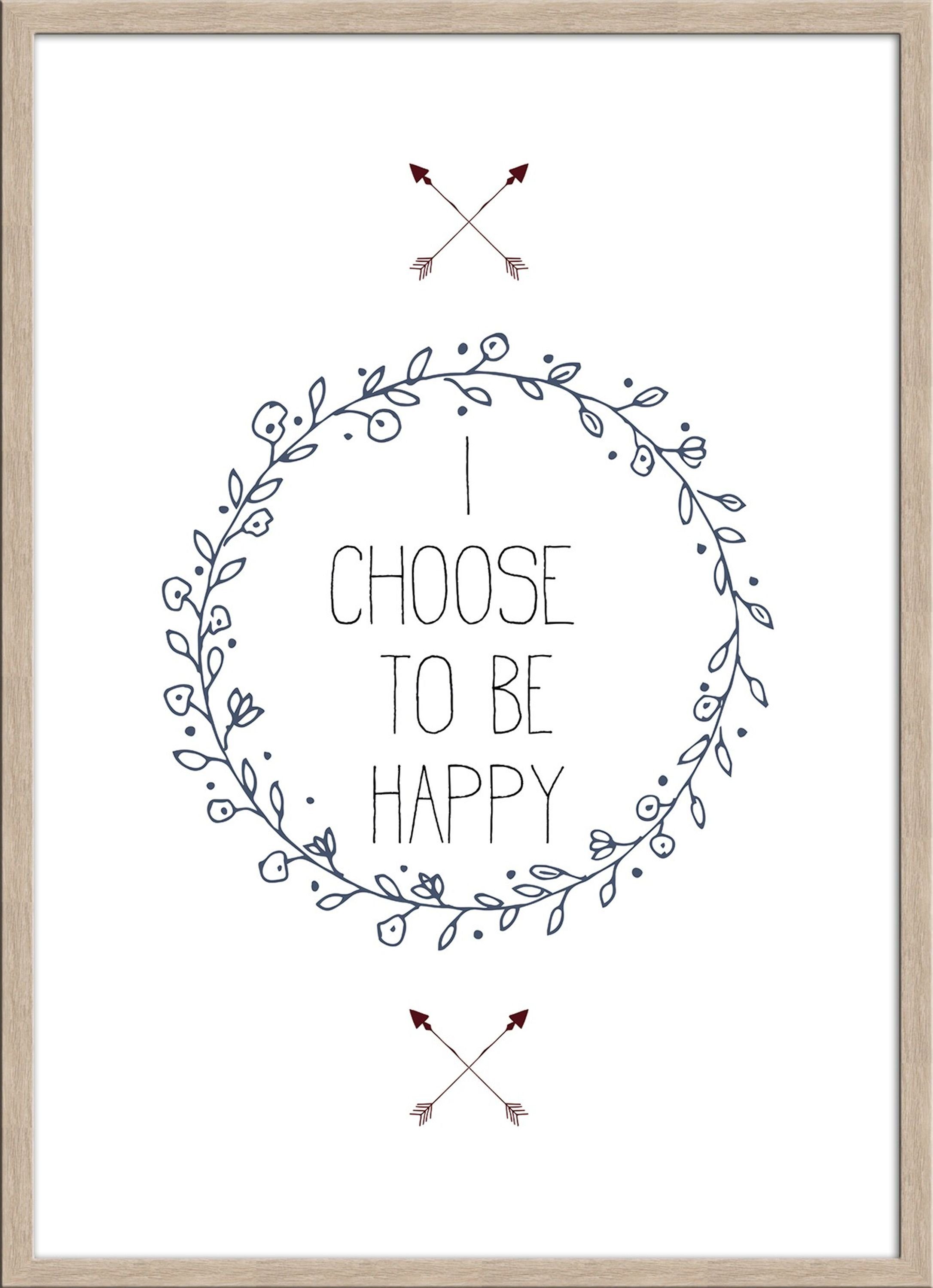 artissimo Bild mit Rahmen SpruchBild gerahmt 51x71cm / Poster inkl