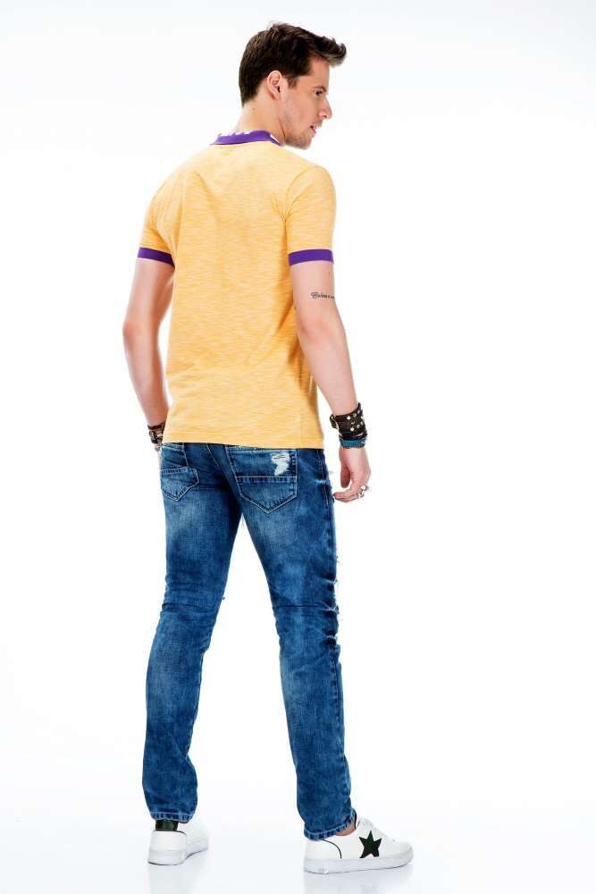 Cipo & Baxx T-Shirt T-Shirts mit melierter Optik, CT-416