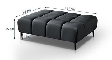 Beautysofa Polstergarnitur Vanessa, (Polsterset), Wellenunterfederung, L-Form, inklusive 131x97 Sitzhocker