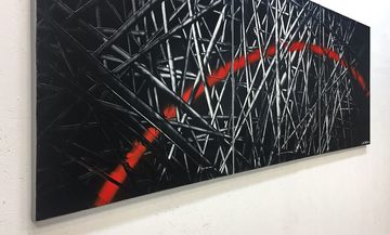 WandbilderXXL Gemälde Arc Of Suspense 180 x 70 cm, Abstraktes Gemälde, handgemaltes Unikat