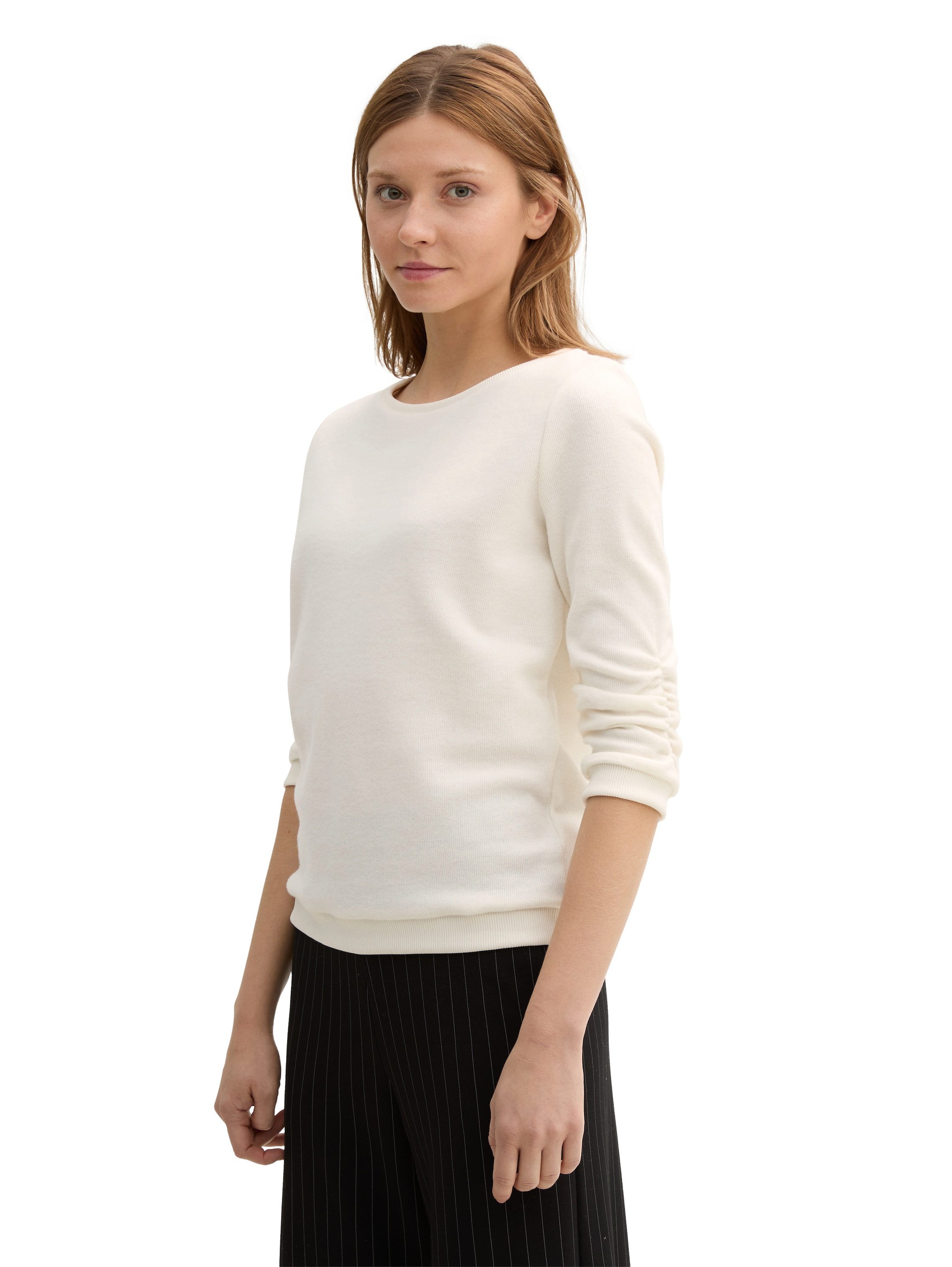 TOM TAILOR Denim Sweatshirt mit Raffungen günstig online kaufen