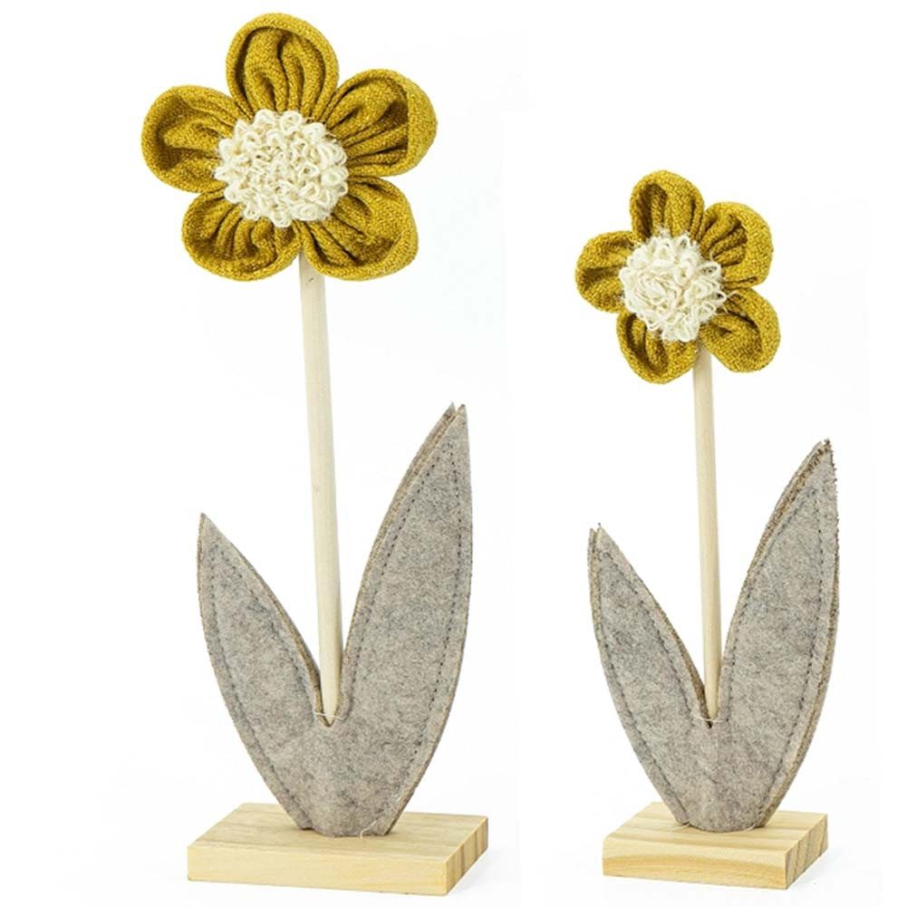Dekoobjekt Dekoration Wohnzimmer Aufsteller Blume 2er Set