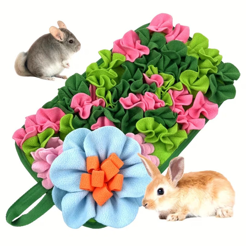 Ledander Schnüffelteppich Futtermatte für Kleintiere,Intelligent Spielzeug,Rutschfest & waschbar, für Kaninchen Meerschweinchen, Hamster, Welpen und Kätzchen