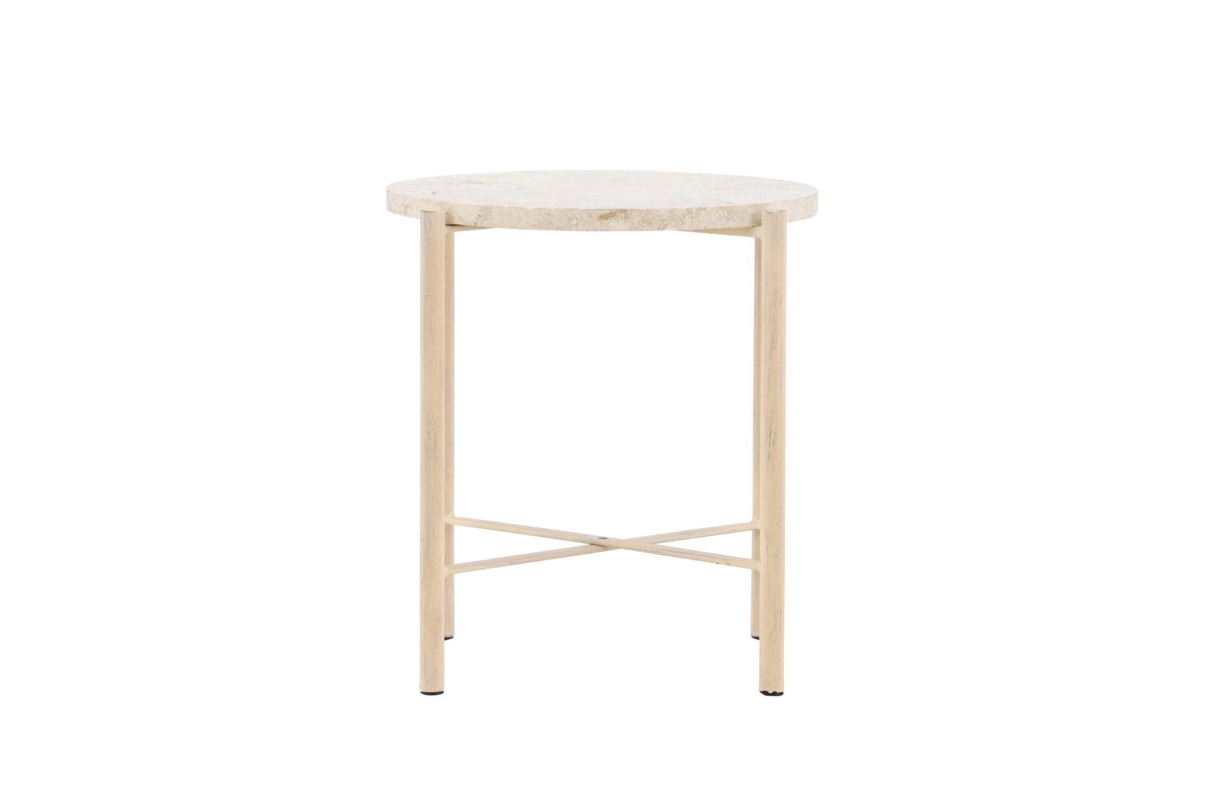 Venture Home Couchtisch Sandhamn Beistelltisch Ø40 cm beige. (1-St)