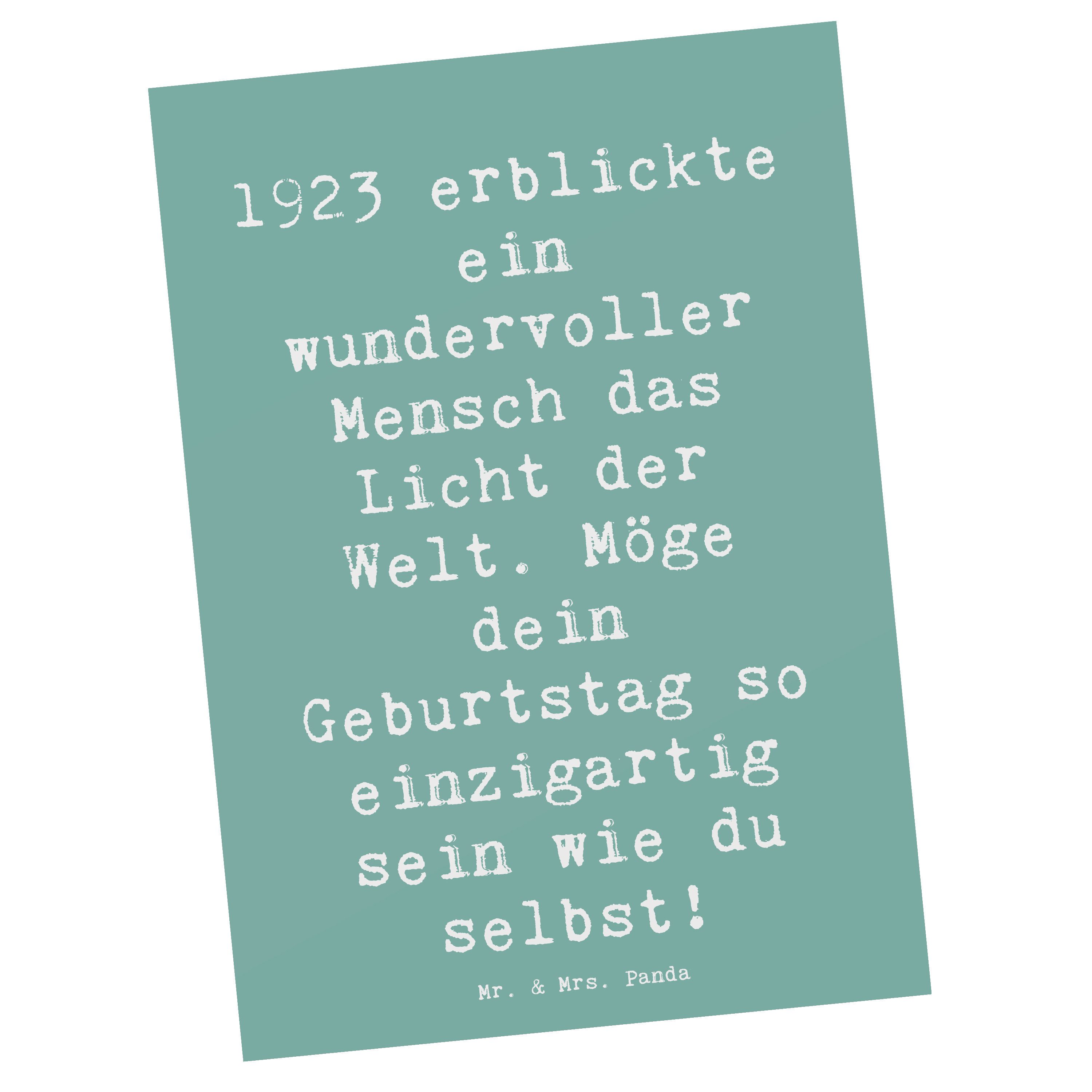 Postkarte Spruch 1923 Geburtstag - Meeresbrise - Geschenk, Meilenstein, vintage