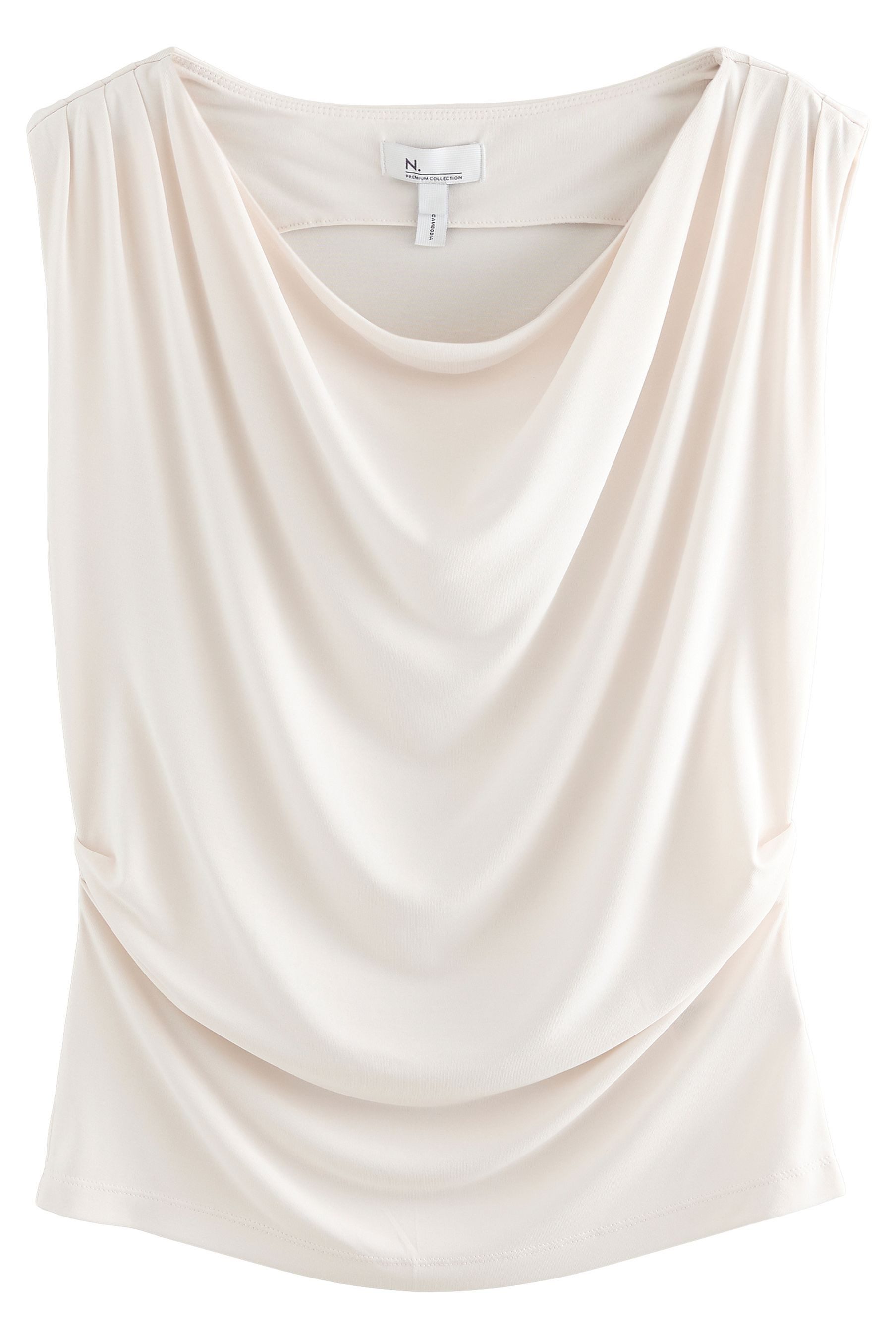 Next Blusentop Ärmelloses Oberteil aus Modal mit Drapierung (1-tlg) günstig online kaufen