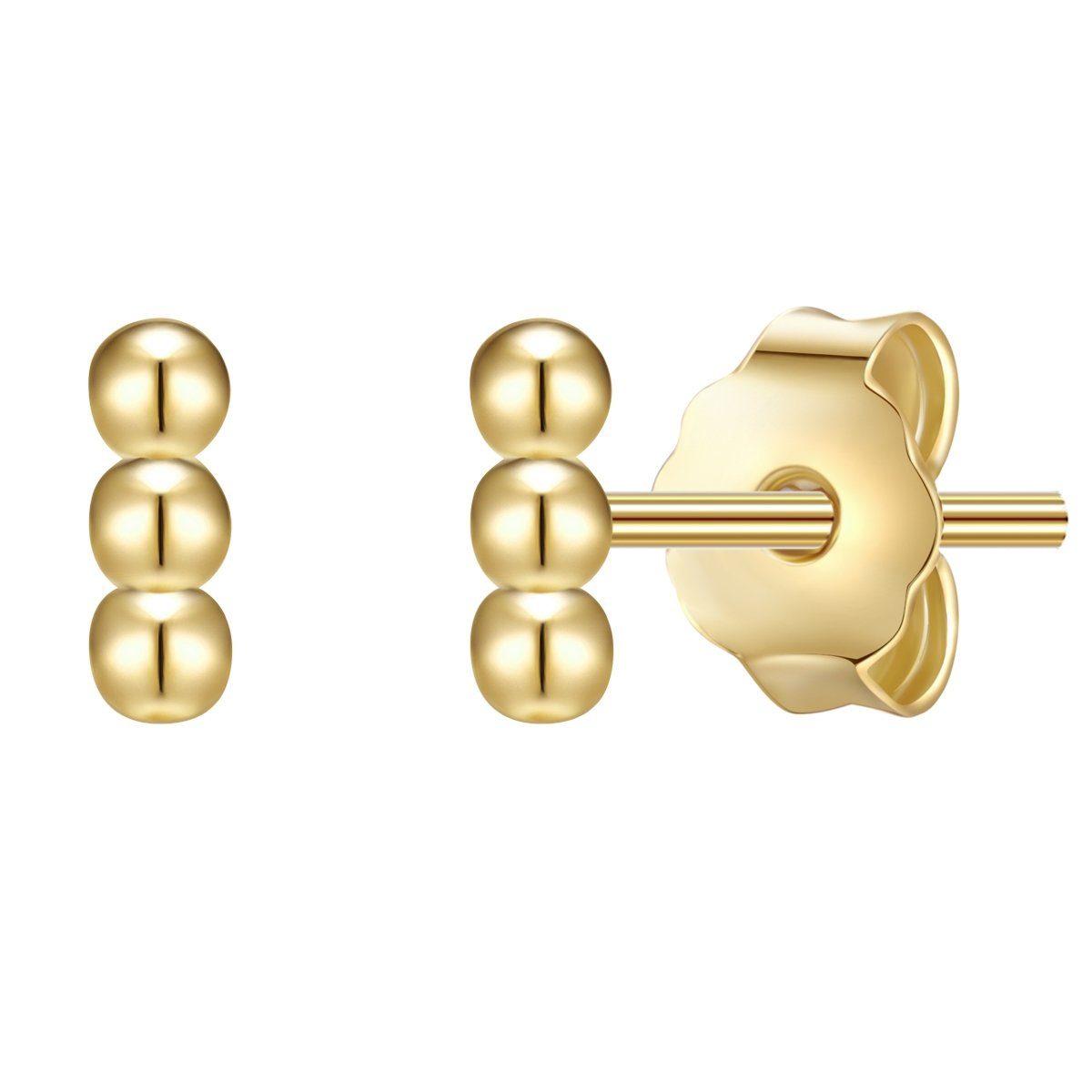 Paar Ohrstecker gelbgold