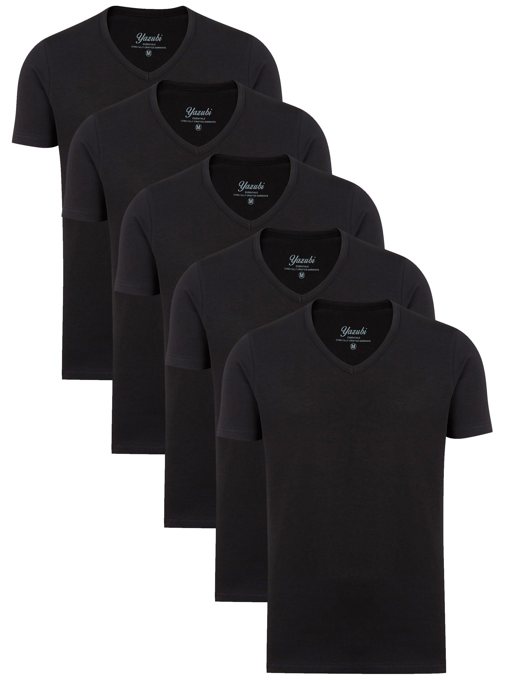 Yazubi T-Shirt modisches Shirt Mythic (Spar-Set, 5er-Pack) bequemes T-shirt mit V-Ausschnitt