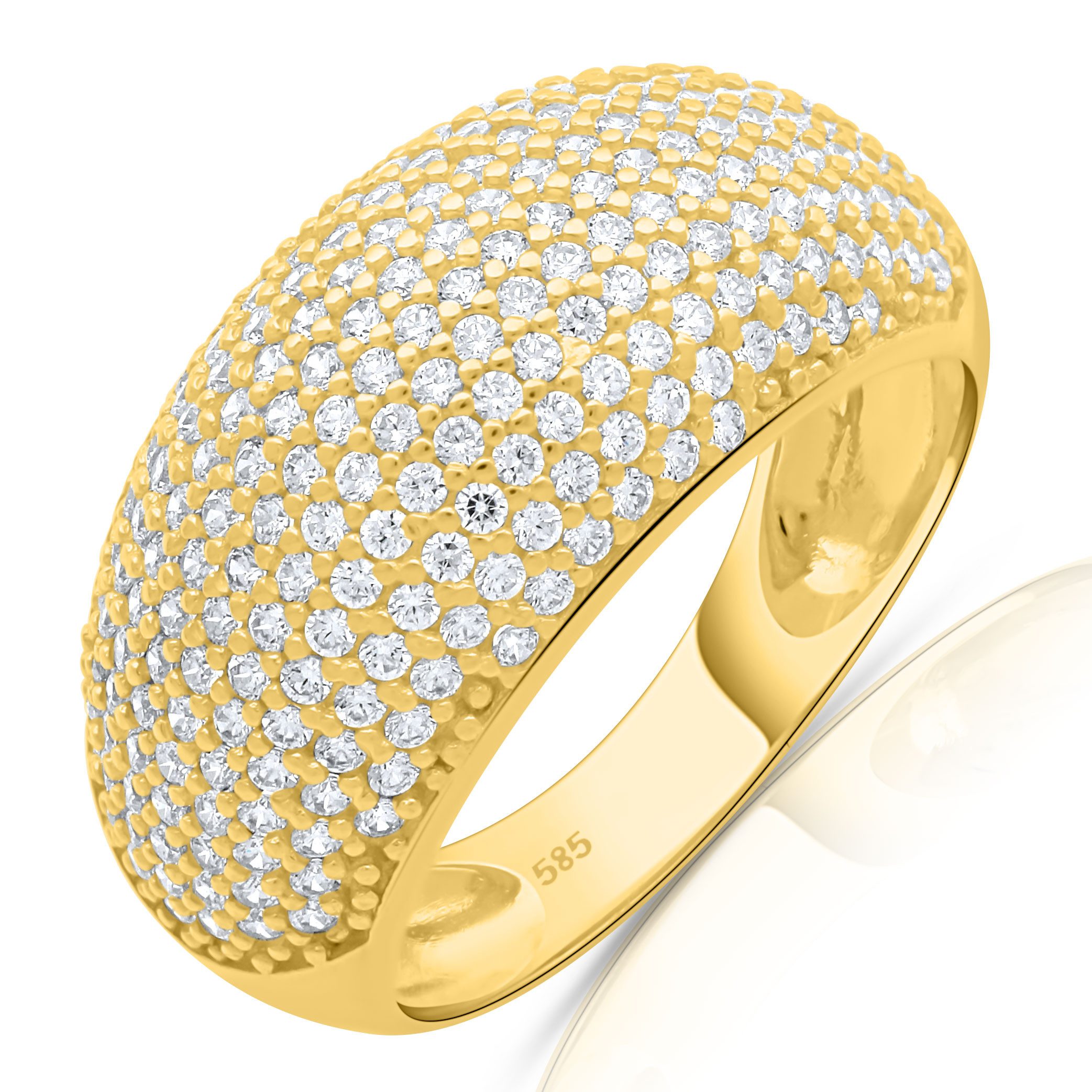 Tony Fein Goldring Cocktail Ring Breit günstig online kaufen