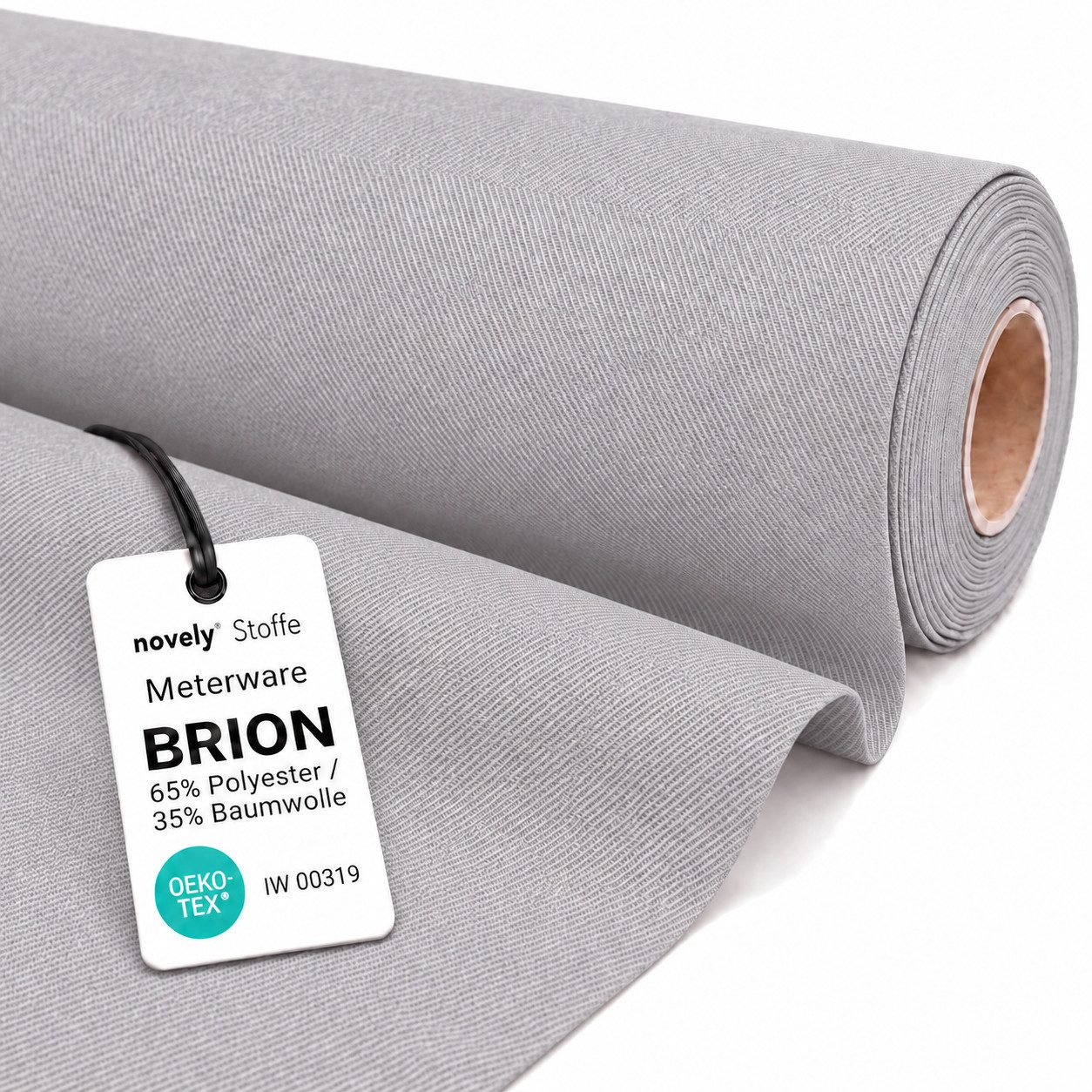 novely® Stoff BRION Mittelschwerer Baumwoll-Mix Twill Meterware, Baumwoll-Mischgewebe, Reißfest, Zertifiziert, Meterware, 1lfm