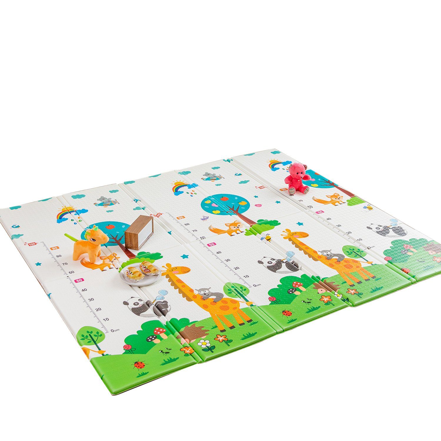 IKIDO Spielmatte faltbar Baby Spielmatte, Doppelseitig rutschfest, formamidfrei, sicher und zuverlässig.