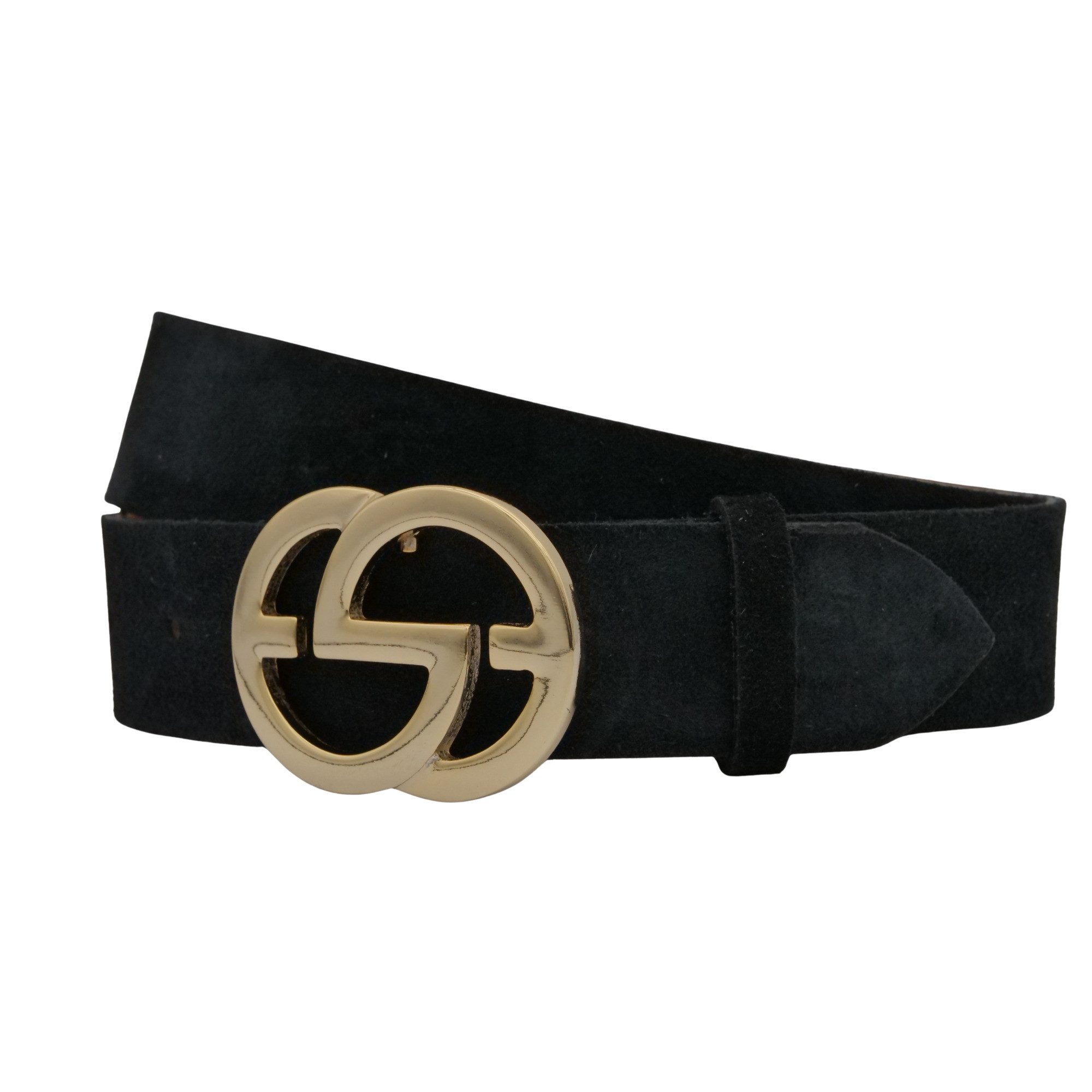 AnnaMatoni Ledergürtel AnnaMatoni Damen Ledergürtel in hochwertigem Velour Leder 4cm