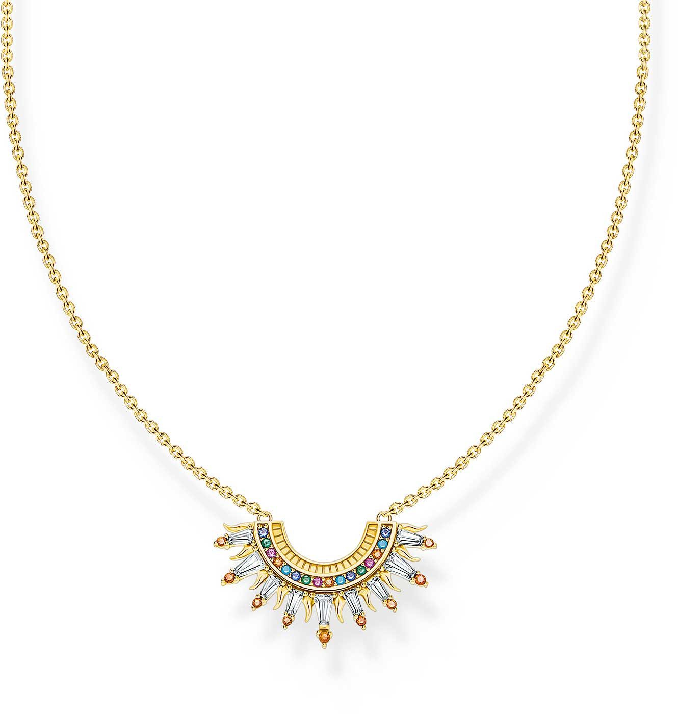 THOMAS SABO Kette mit Anhänger Halskette mit bunten Sonnenstrahlen - Thomas Sabo Modell: KE2203-488-7