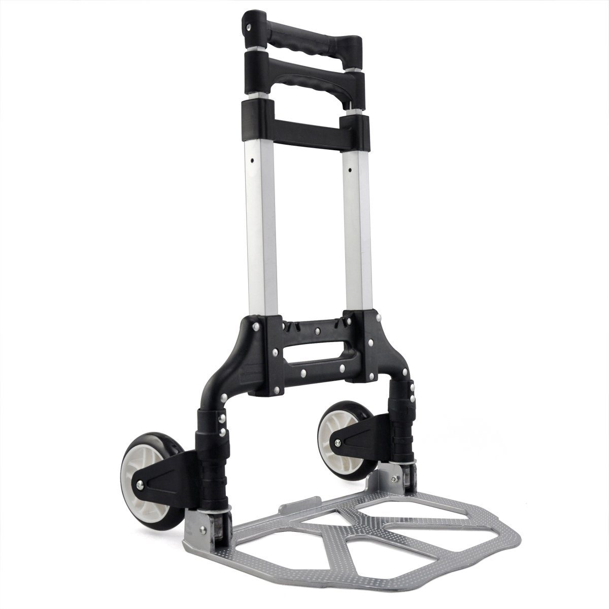 Yaheetech Sackkarre Einkaufstrolley klappbar, Alu Handkarre Transportkarre bis 80 kg Alu-Karre