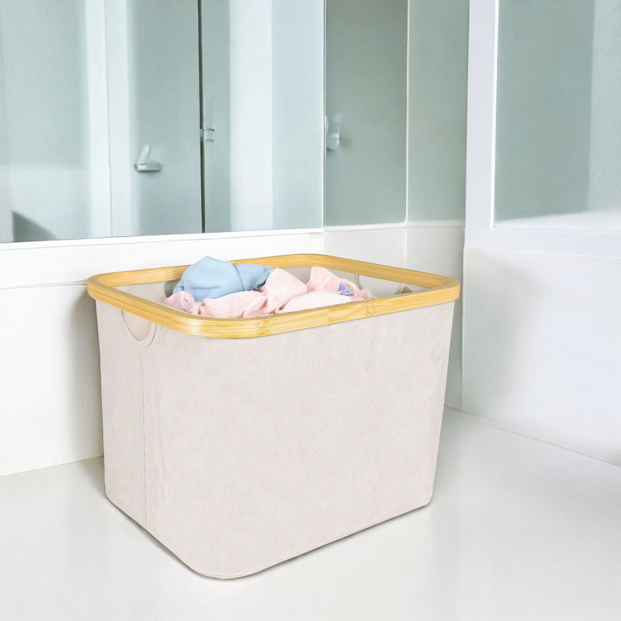 osoltus Wäschesortierer osoltus Faltbox Wäschebox Wäschekorb Nelson Bambus günstig online kaufen