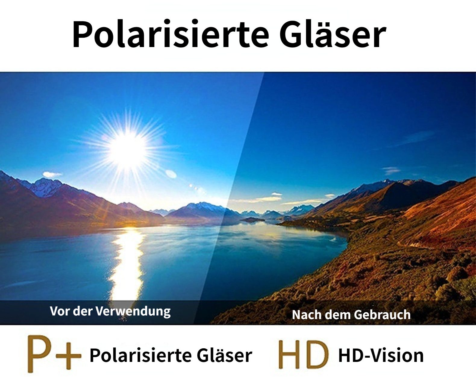 Blusmart Sonnenbrille Unisex-Sonnenbrille (Hochauflösende Linse, glattes günstig online kaufen
