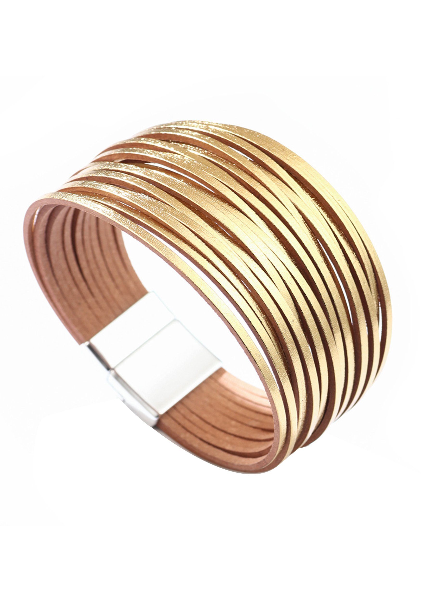 MAGICSHE Armband Mode-Stil Gold- oder Silbe Multi Wrap Armband Goldfarben | Armbänder