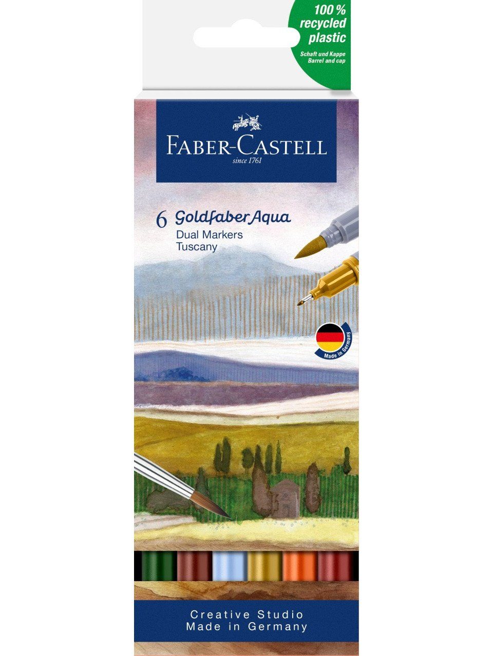Faber-Castell Marker Faber-Castell Gofa Aqua Dual Marker Toskana 6er Set