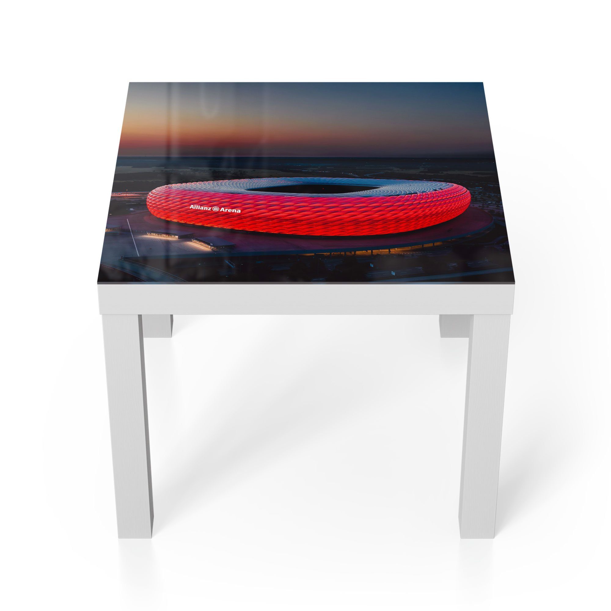 DEQORI Couchtisch 'Allianz Arena, München', Glas Beistelltisch Glastisch mo günstig online kaufen