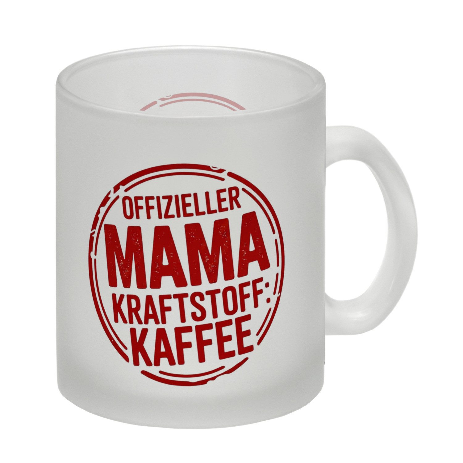 speecheese Tasse KAFFEE - Offizieller Mama Kraftstoff Glas Tasse für Muttertag