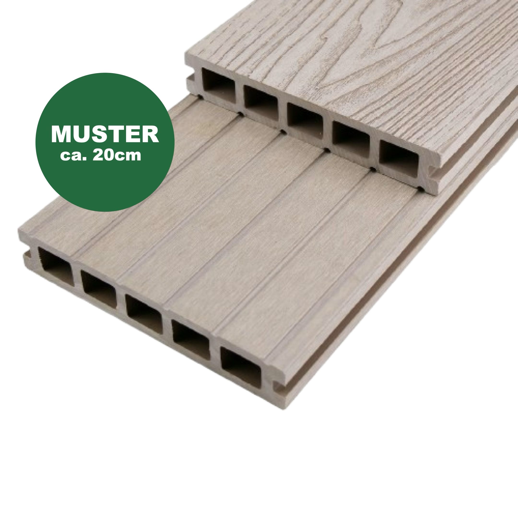 Woodstore24 Terrassendielen WoodoMykonos WPC Hohlkammerdiele in 3D-Holzopti günstig online kaufen