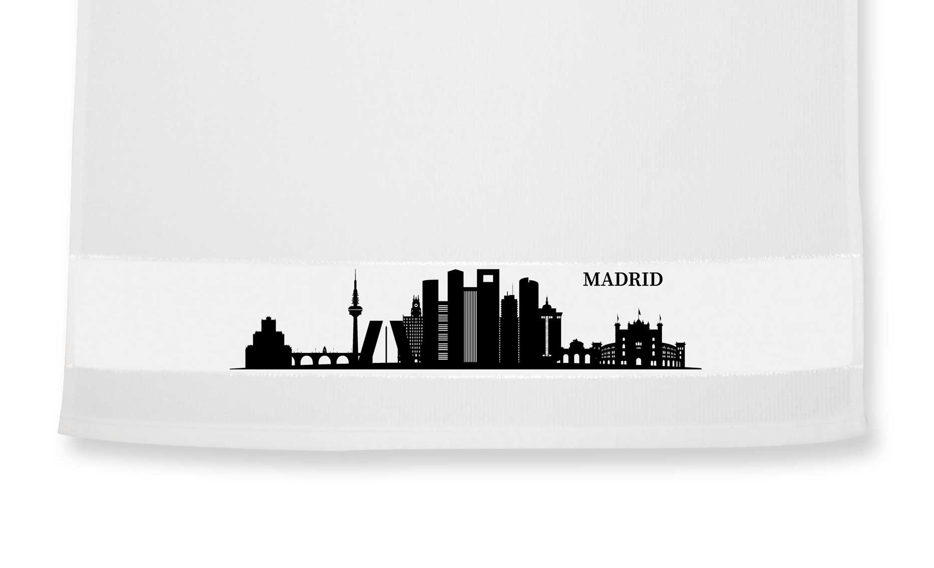 die Stadtmeister Geschirrtuch Skyline Madrid