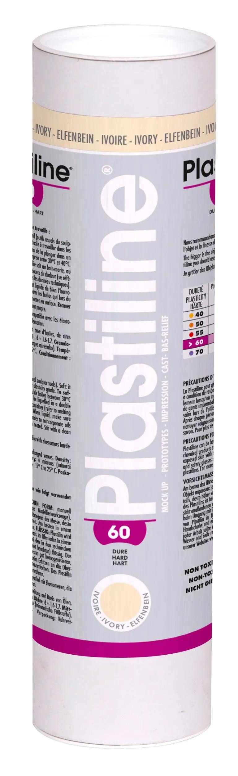 Plastiline Knete Plastiline, 1 kg, Härtegrad 60 (hart) - Elfenbein 1160T, PLASTILINE