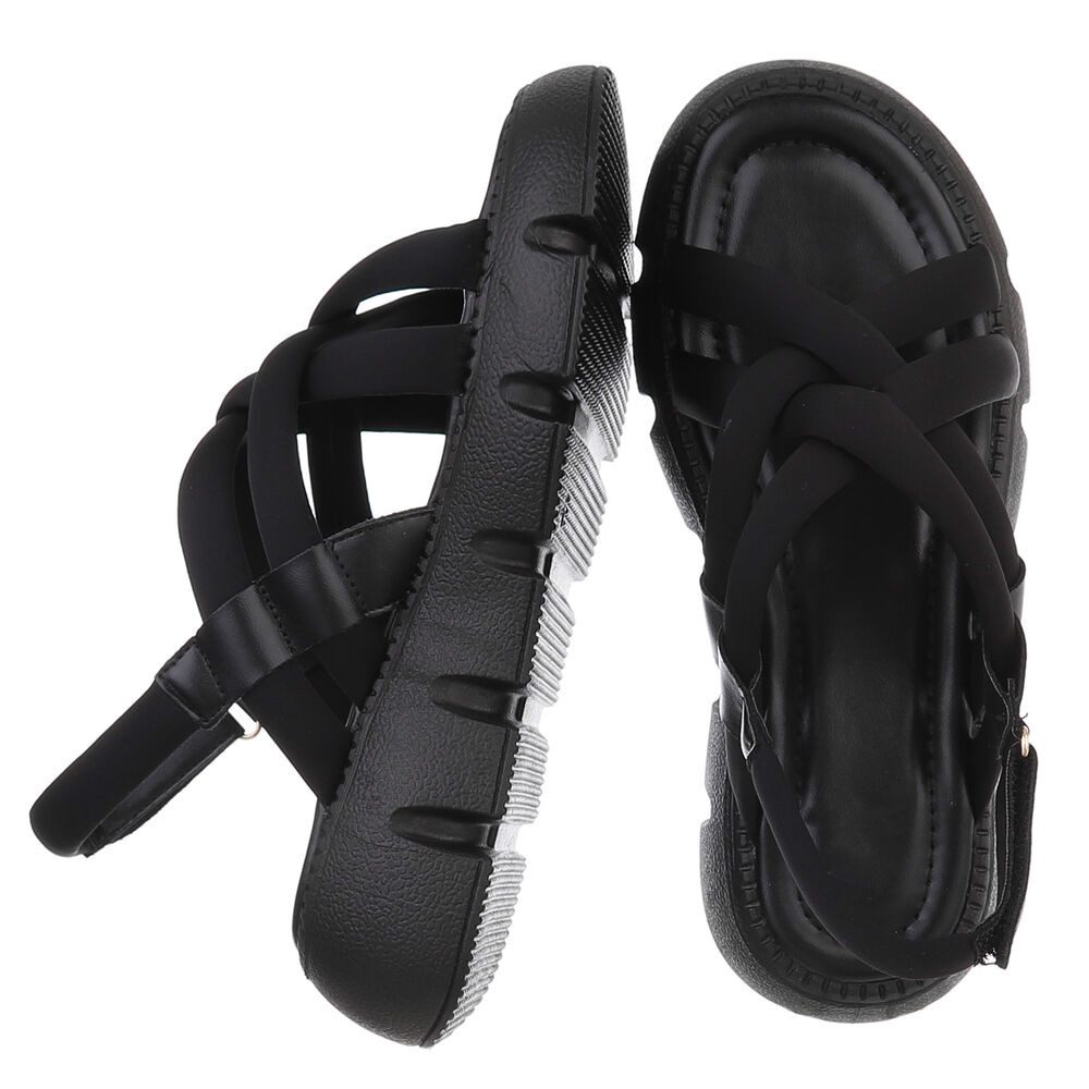 Ital-Design Moderne Sandalen mit Woven-Riemen für Damen Plateausandaletten günstig online kaufen