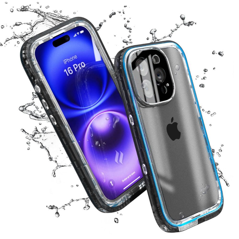 Catalyst Smartphone-Hülle Total Protection Waterproof Case, für iPhone 16 Pro, Schwarz