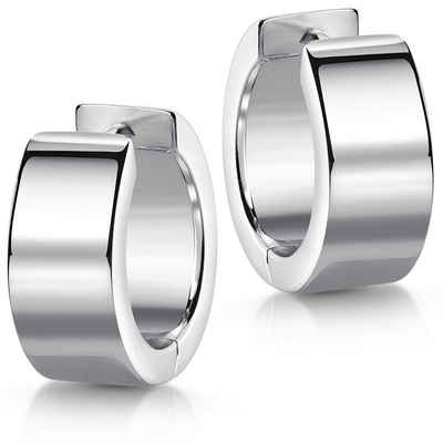 Materia Paar Серьги-кольца Серьги Damen Silber breit Ø16,5 SO-377, 925 Sterling Silber, rhodiniert