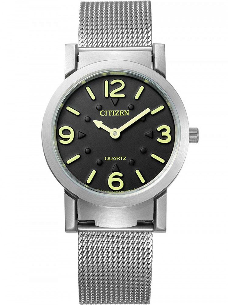 Citizen Quarzuhr Citizen AC2200-55E Quarz Blindenuhr 35mm mit 3D touch Zifferblatt