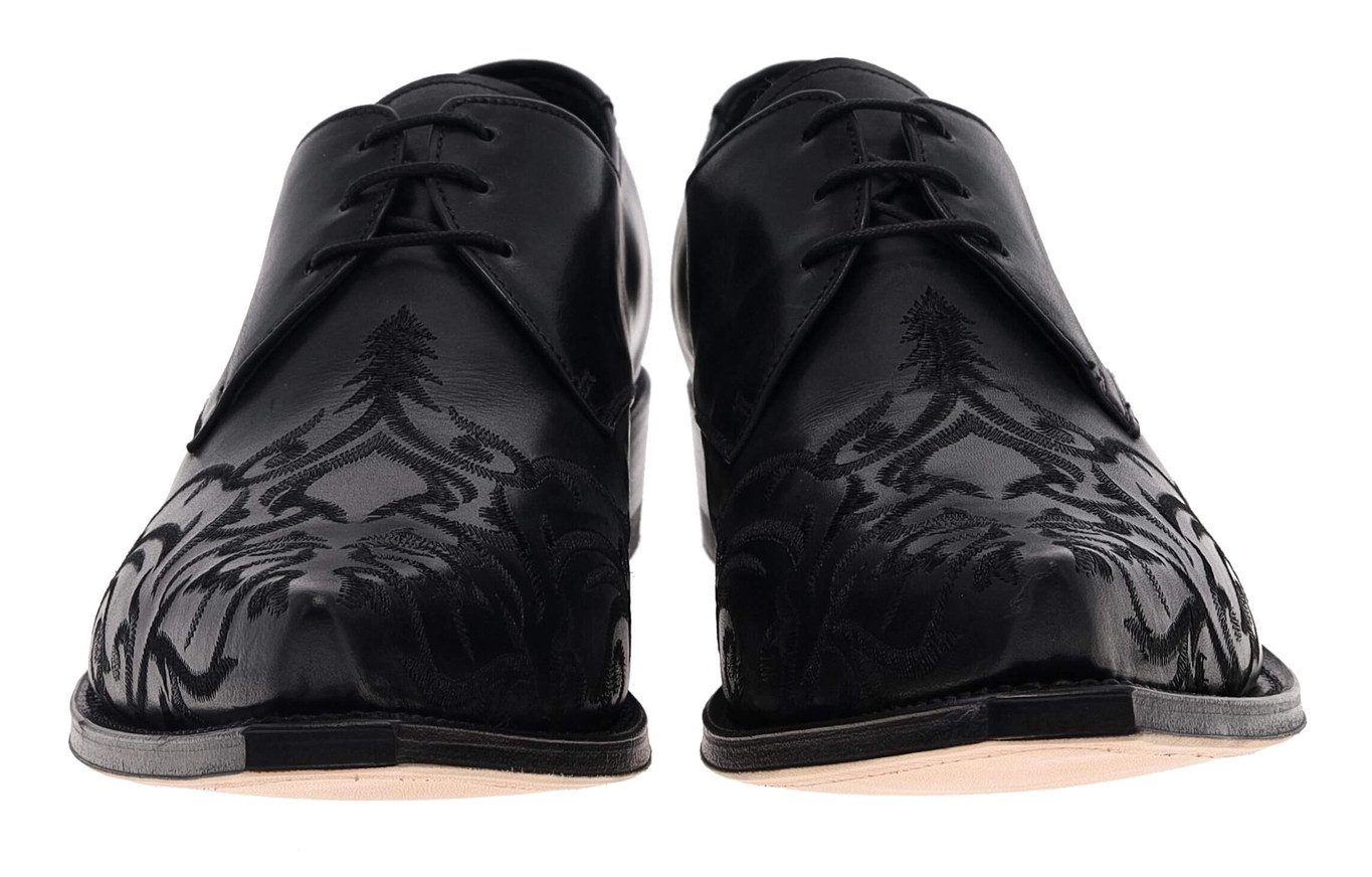 Sendra Boots 7650 Schwarz Schnürschuh Rahmengenähte Schnürschuhe