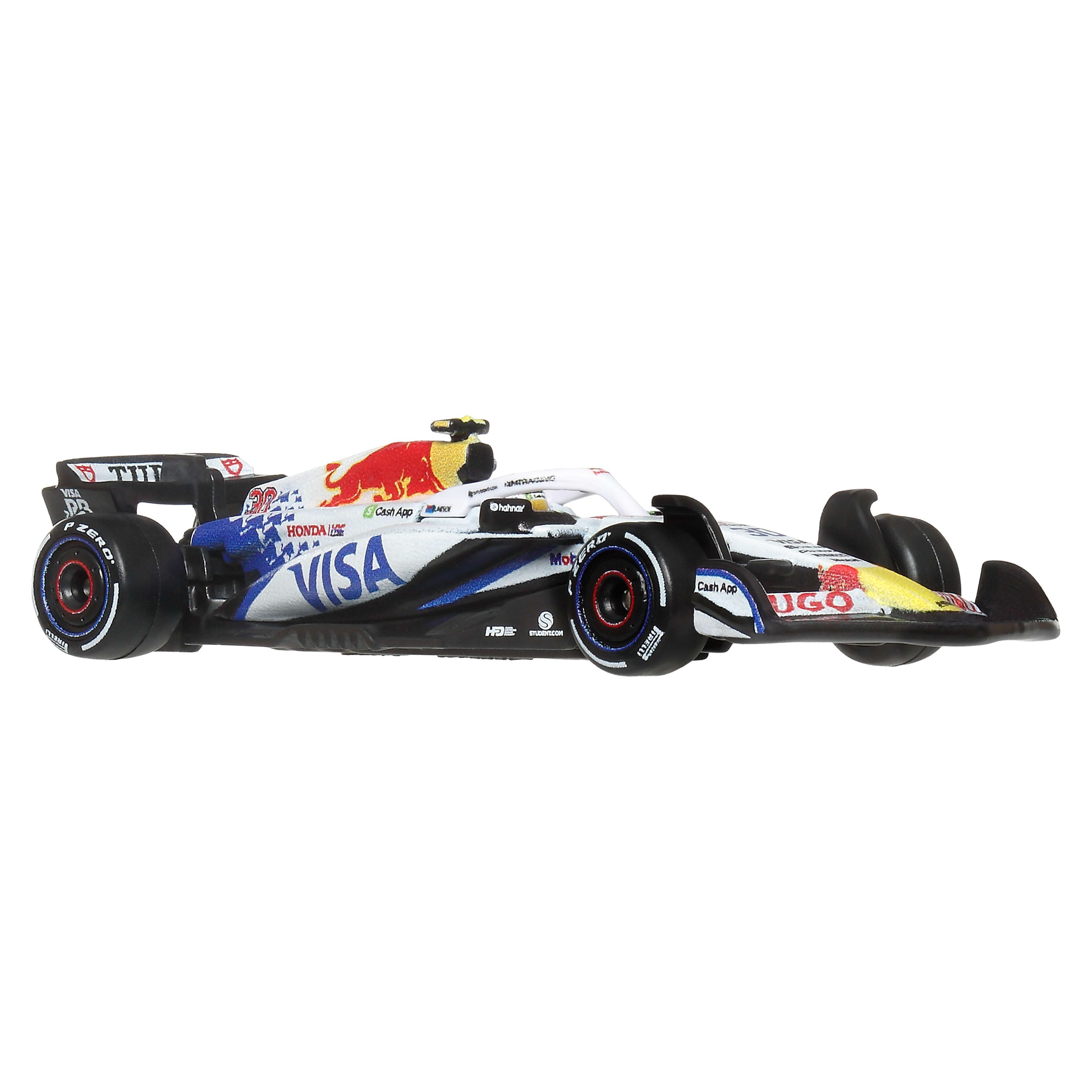 Hot Wheels Spielzeug-Rennwagen Premium Visa Cash App Racing Bulls F1-Team, Liam Lawson + Isack Hadjar, Maßstab 1:64