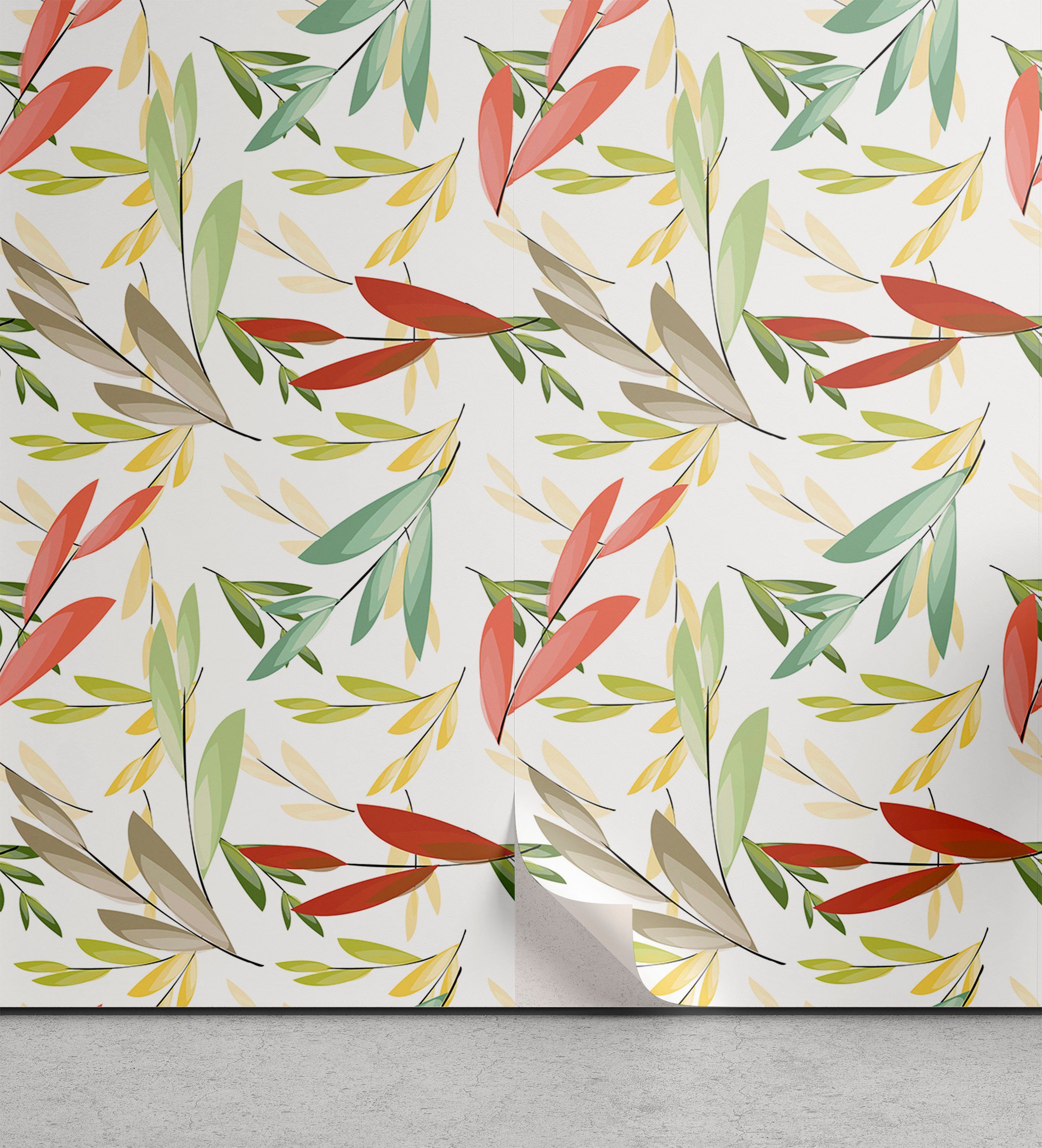 Abakuhaus Vinyltapete selbstklebendes Wohnzimmer Küchenakzent, Bunt Auszugs-Blätter