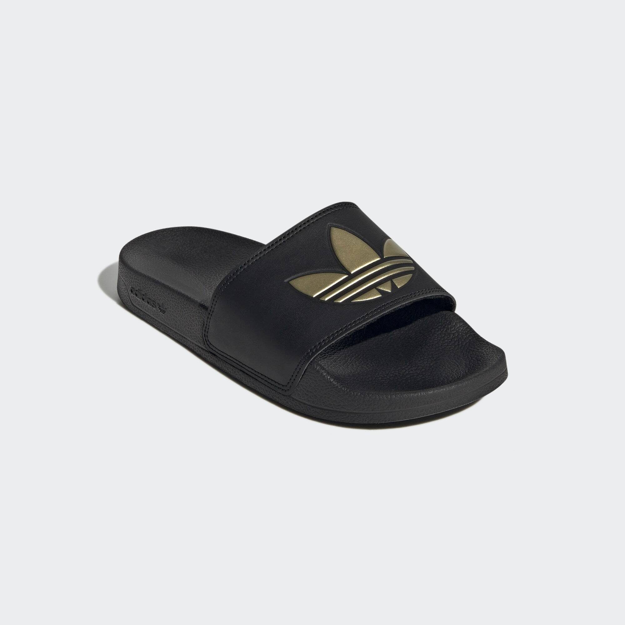 adidas Originals LITE ADILETTE Badesandale Core Black / Core Black / Matte Gold