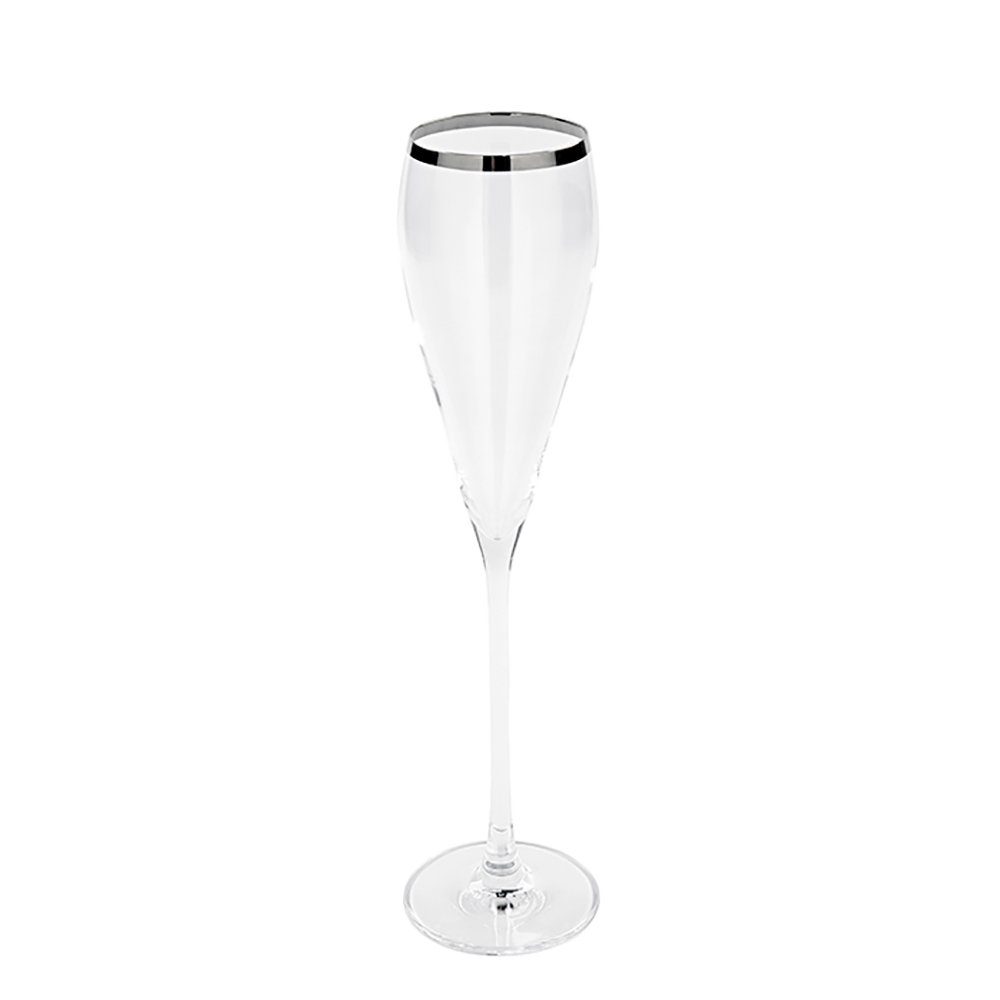 Champagnerglas 28cm Glas silber-transparent B. H. Fink Platinum x - FINK 6cm -