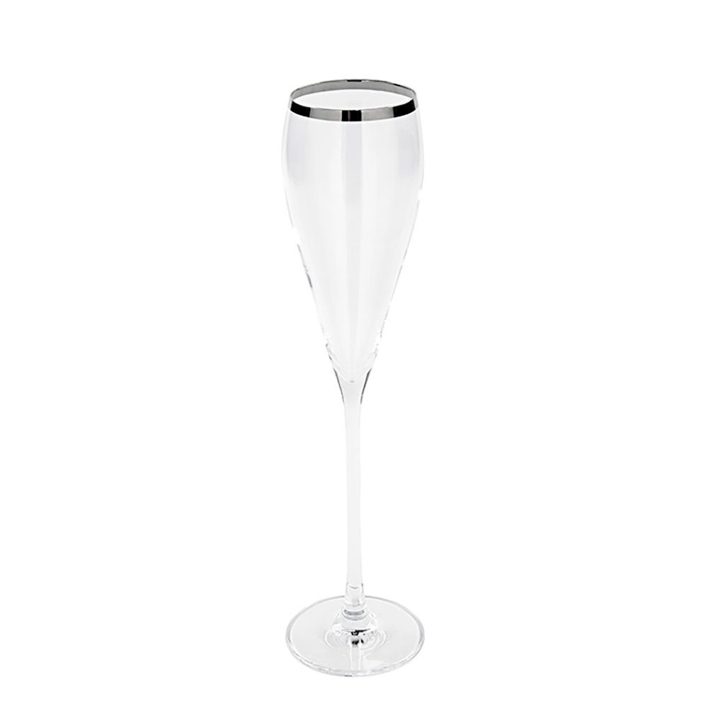 Champagnerglas FINK Champagnerglas Platinum - silber-transparent - H. 28cm x B. 6cm