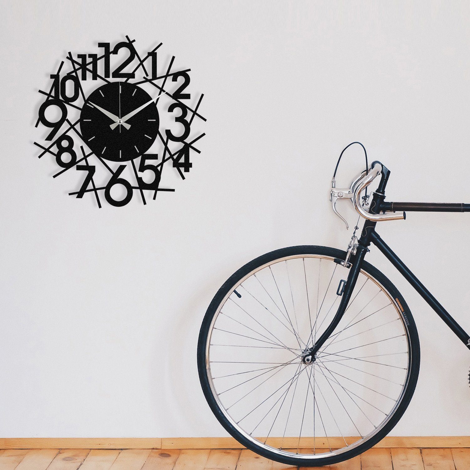 Wallity Wanduhr 100% METAL (Thickness: 1,2mm), 48 x 48 cm Z1829