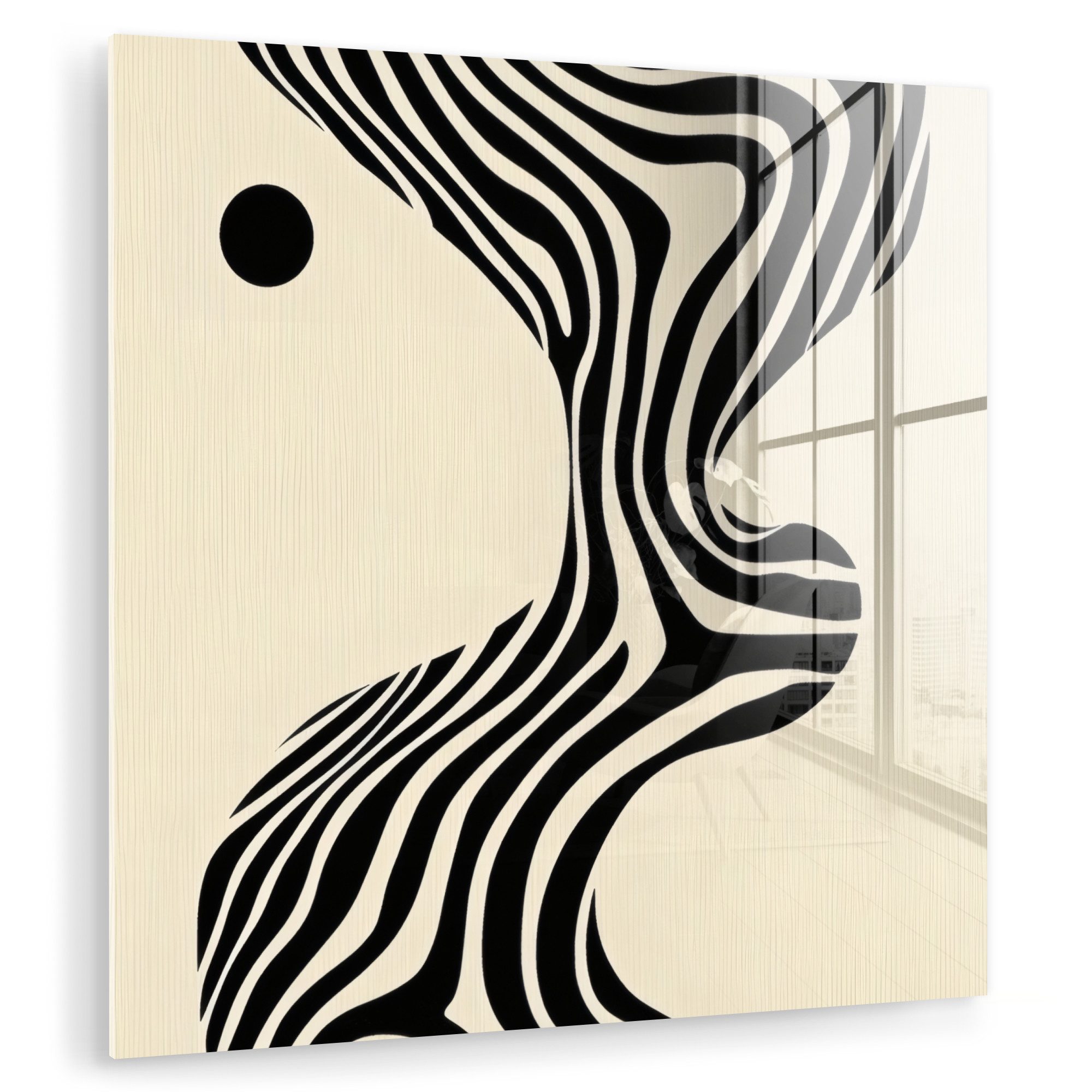 MuchoWow Acrylglasbild Beige - Linien - günstig online kaufen