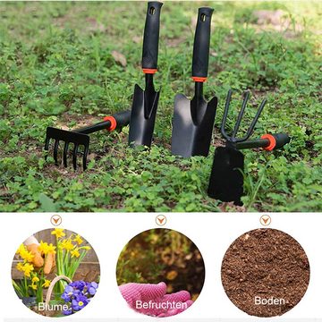 NUODWELL Gartenpflege-Set Gartenpflege-Set Profi Gartengeräte Set, 4-teilig