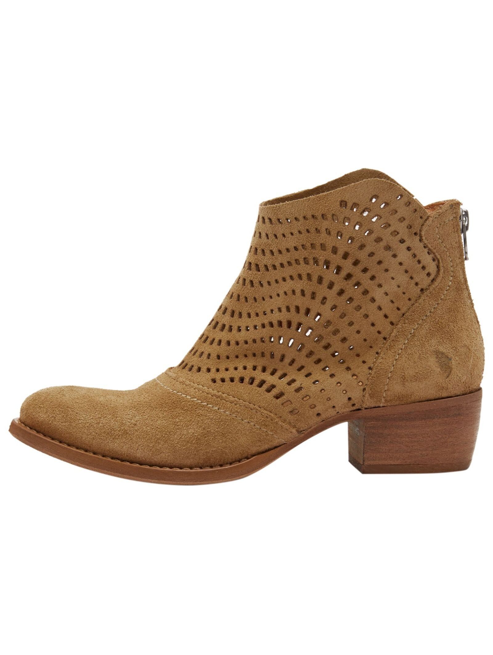 Felmini Stiefelette Veloursleder Cowboy Stiefelette