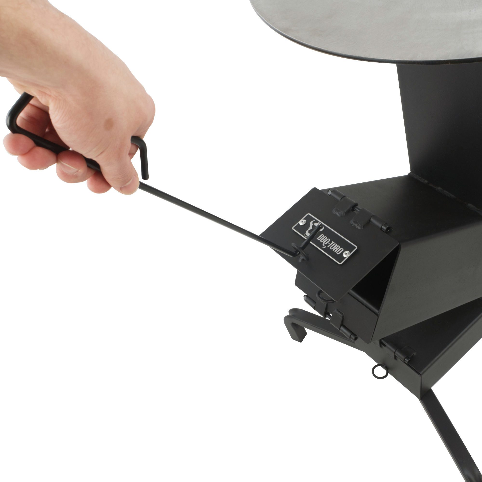 BBQ-Toro Holzkohlegrill Raketenofen mit Grillplatte Ø 50 cm "RAKETE #7" Rocket Stove, Standfeste Füße – Bild 5 von 5