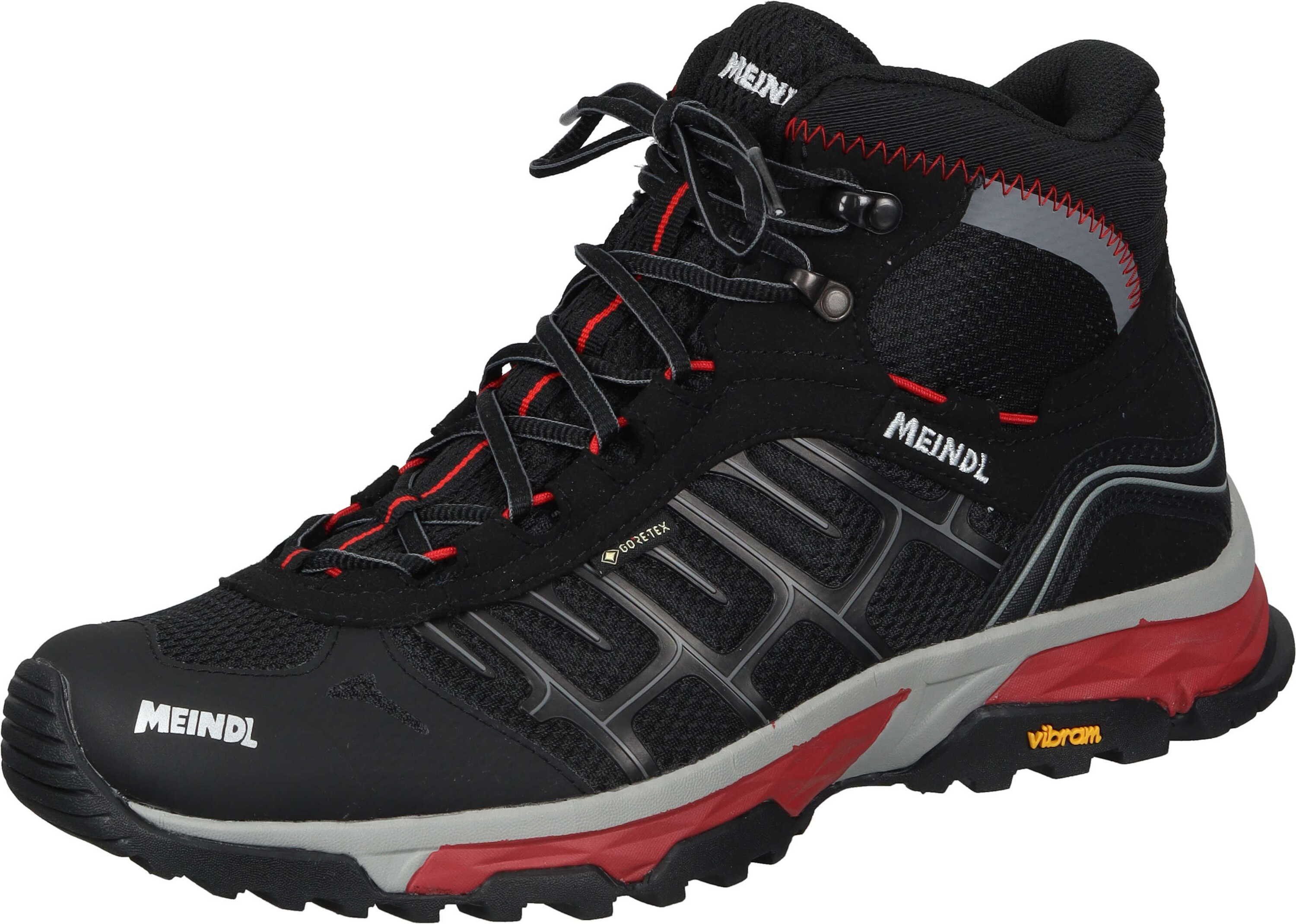 Meindl Outdoor Wanderschuh aus Mesh schwarz/rot