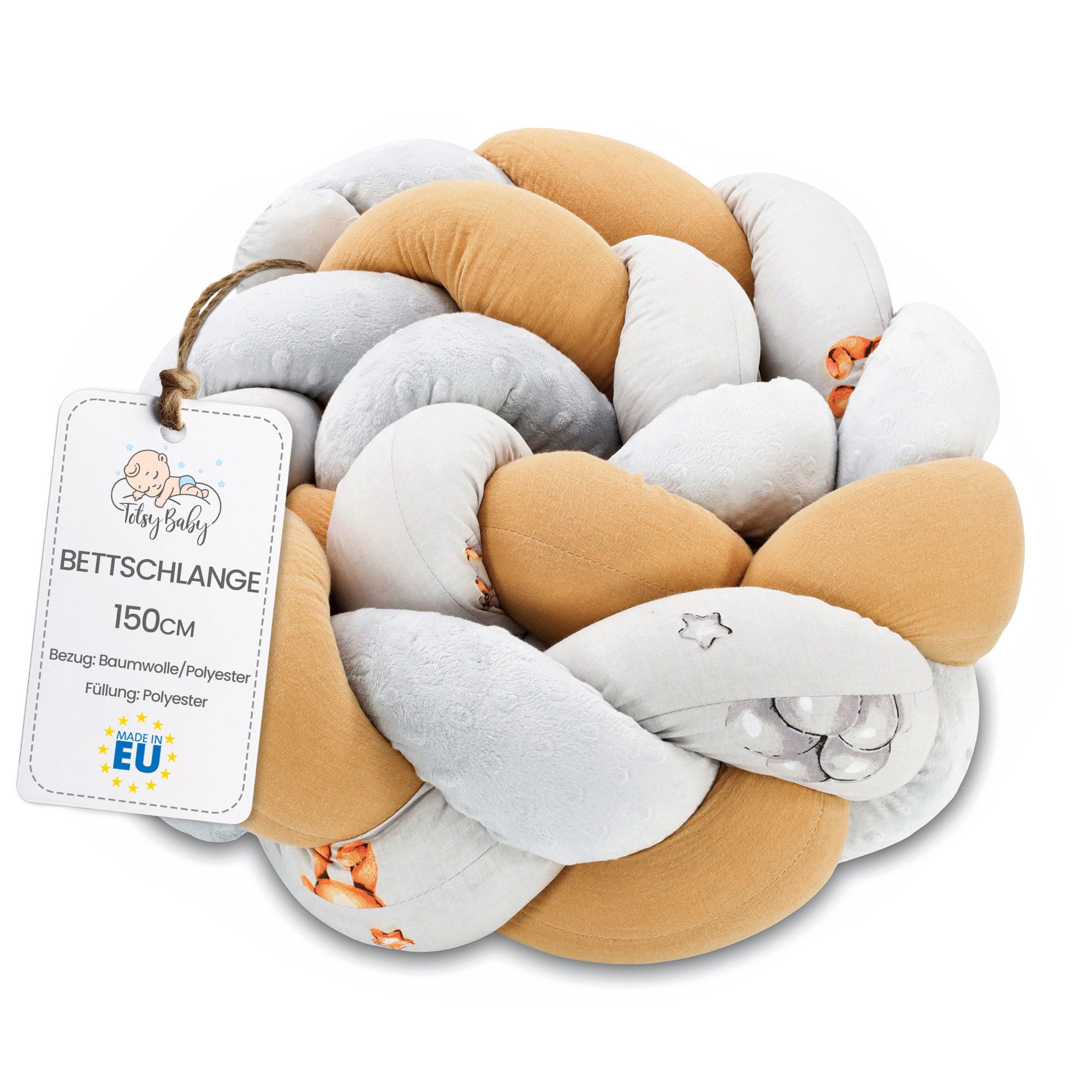 Totsy Baby Bettnestchen Bettnestchen - Bettschlange - Bettumrandung fürs Babybett