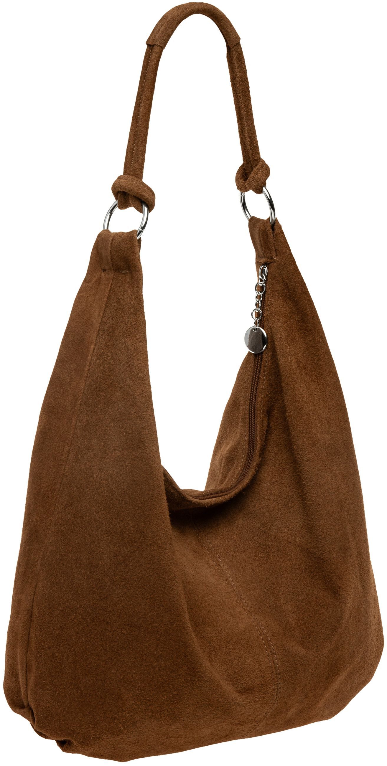 Caspar Schultertasche Damen Vintage Leder Tasche Hobo Bag - CLASSIC LINE - günstig online kaufen