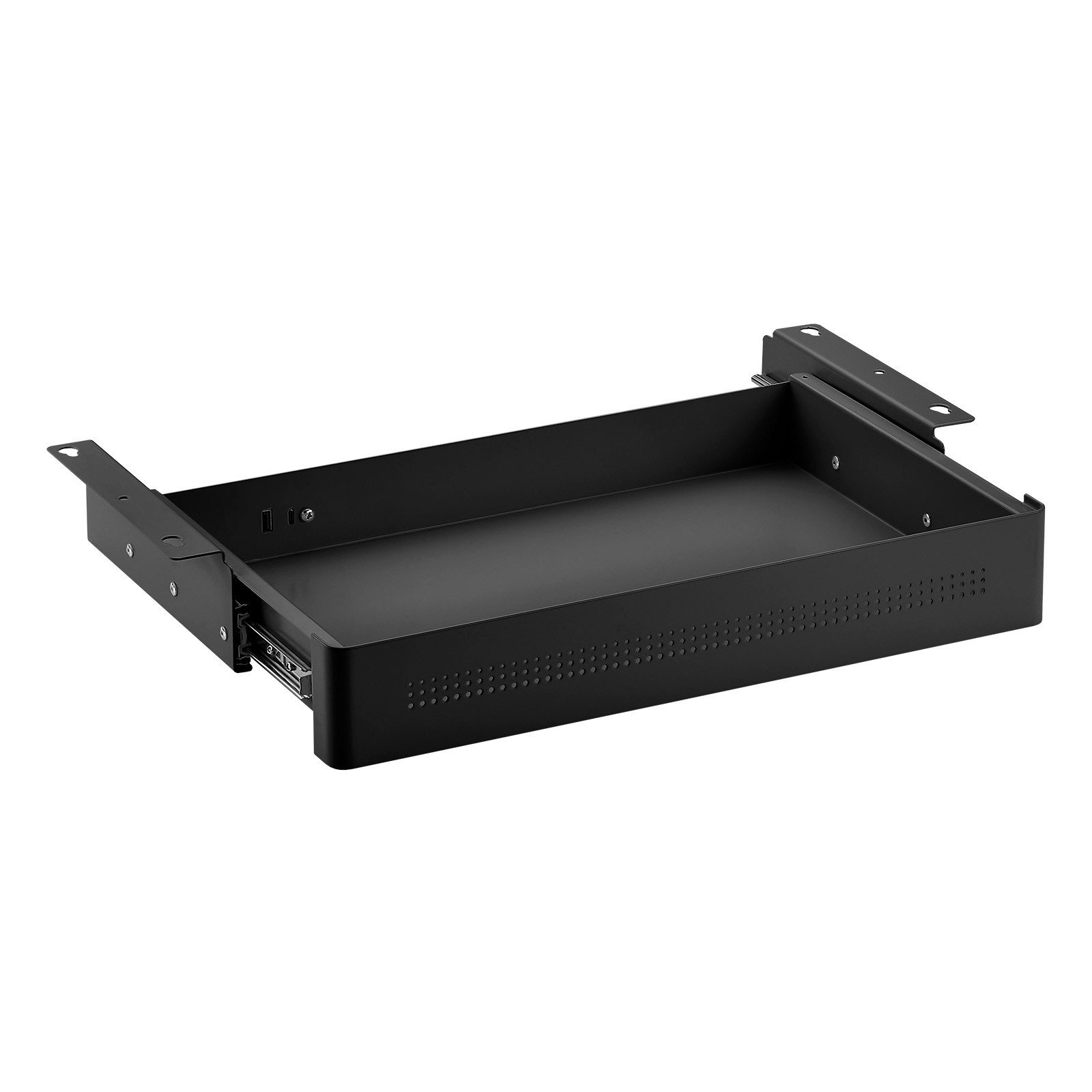 CAVO Schublade Dokumentenschublade mit USB-A und USB-C Anschluss (1 St), schwarz, 488 x 291~462 x 73 mm, Tragkraft: 8 kg