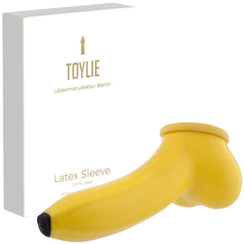 Toylie Penishülle Toylie Latex-Penishülle in Obst- und Gemüseform, Banane, mit ausgeformten Hodensack