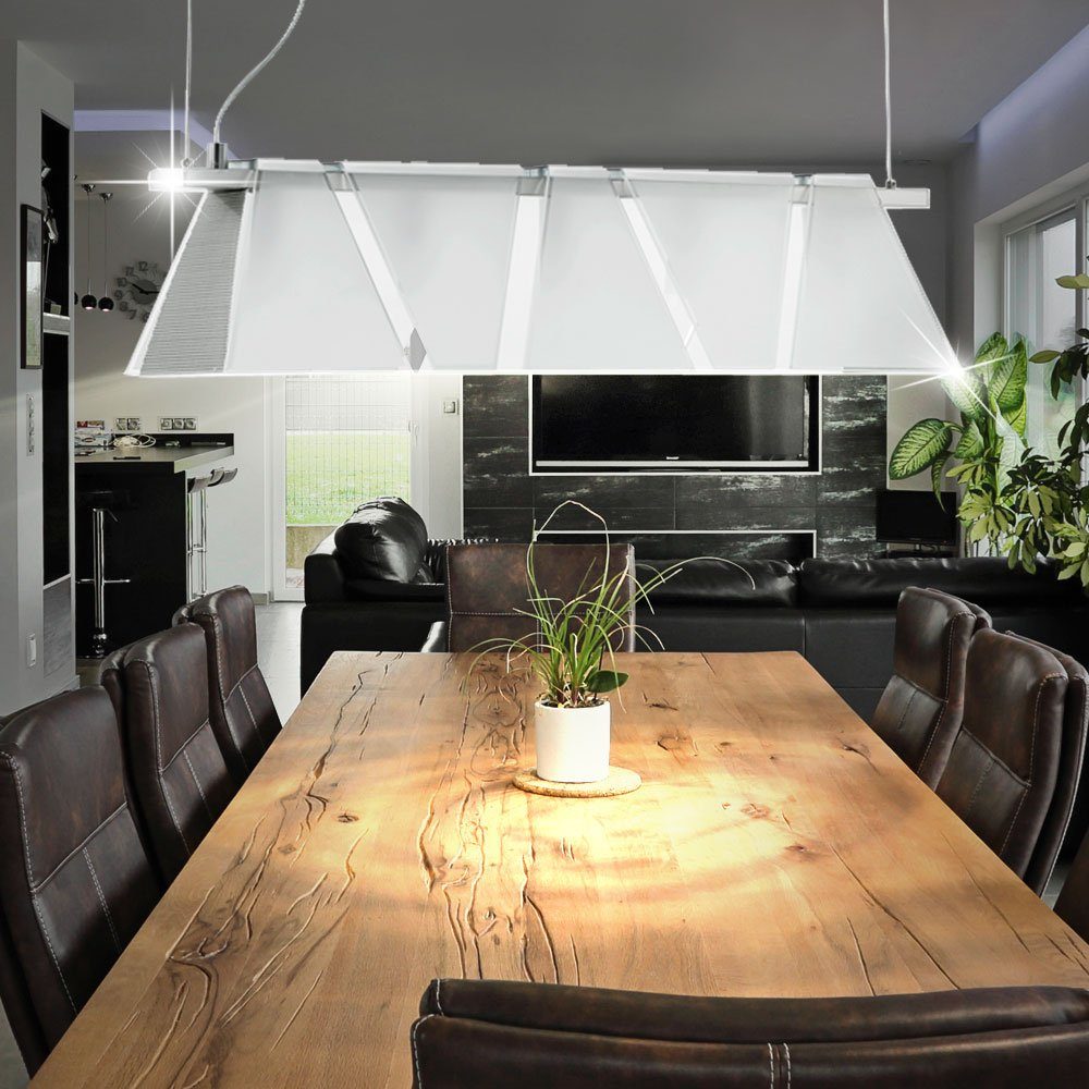 EGLO LED Pendelleuchte, Leuchtmittel nicht Design Leuchte Glas silber inklusive, Lampe Hänge Beleuchtung Pendel Decken